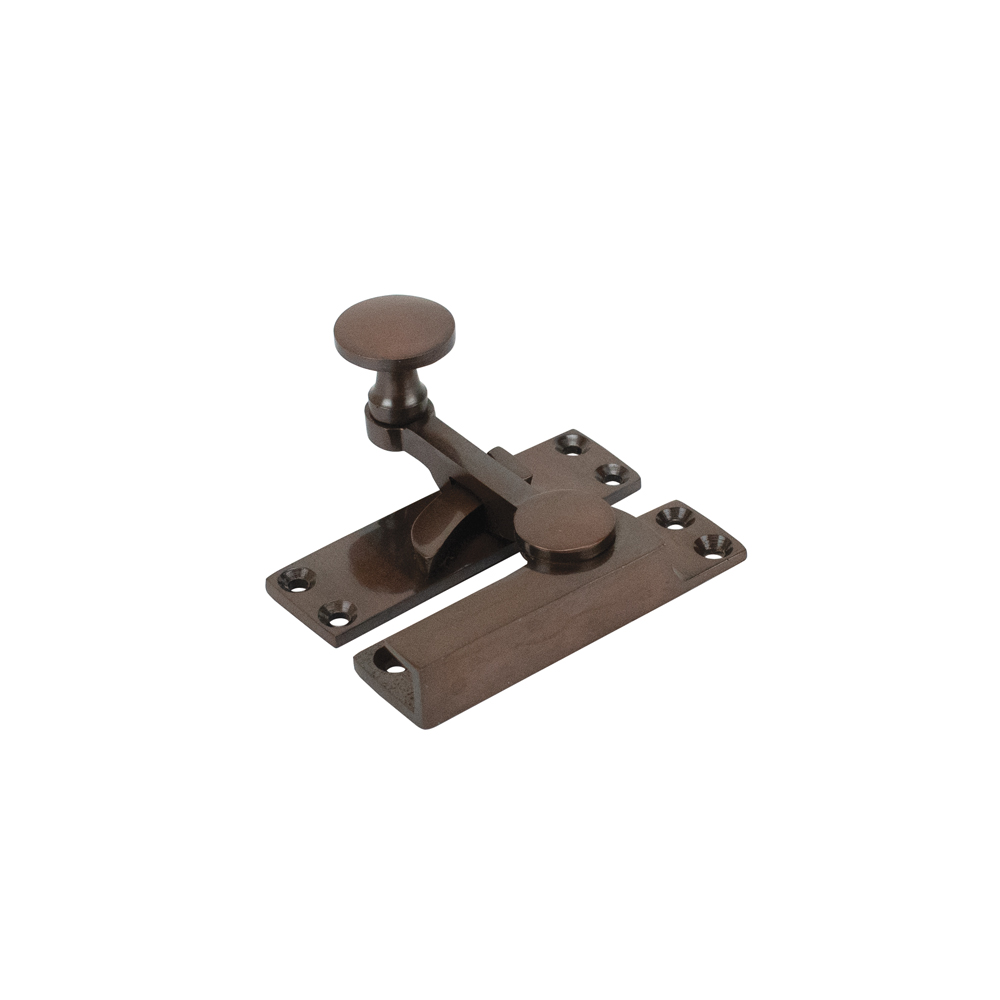 Sash Heritage Quadrant Fastener with Disc Knob (Non-Locking) - Bronze